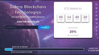 Sidera - революционный блокчейн и децентрализованные носимые устройства.