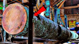 Amazing Sawmill: Terrifyingly HARD Coconut Tree Logs Cut at Massive Factory!