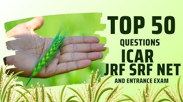 Top 50 MCQs for ICAR JRF Agronomy I SRF I NET I You should practice before appearing the Examination