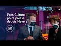 Pass Culture : point presse du Président Emmanuel Macron depuis Nevers.