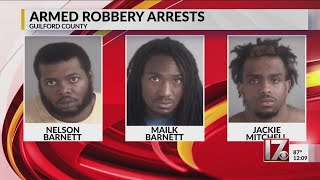 3 Fayetteville men arrested after Triad armed robbery, multi-county chase