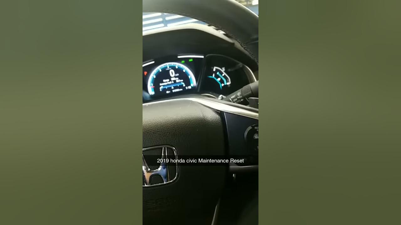 2019 Honda Civic Maintenance Reset (Details in description) - YouTube