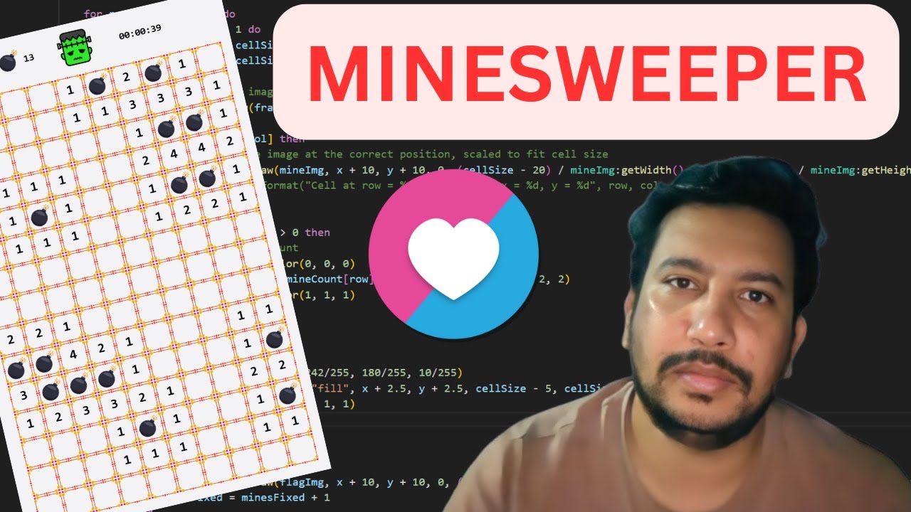 Make a Classic Minesweeper Game in Love2D – Full Guide! - YouTube