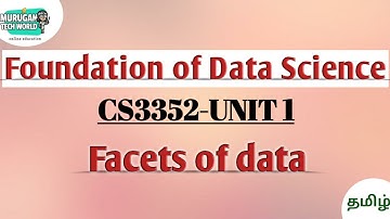 Facets of data in Foundation of data science tamil||CS3352||FDS||Anna university reg-2021.#fds