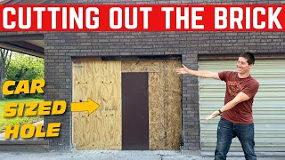 We Cut A Huge HOLE In My HOUSE... Building The DREAM GARAGE : Part 3