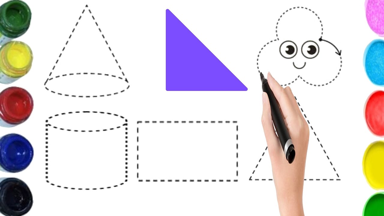 Learn Shapes, Colors for Kids & Toddlers | 2d shapes drawing | Preschool Learning, Education Video