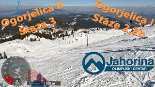 [4K] Skiing Jahorina, Ogorjelica II and Ogorjelica I, Staze 4a, 3, 2 and 2a, BiH RS, GoPro HERO11