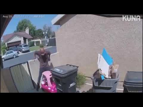 Suspect Caught On Surveillance Camera Stealing In A Residential Gated ...