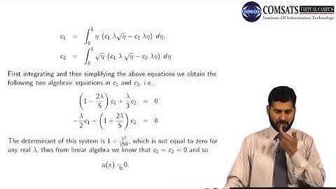 Homogeneous Fredholm Integral equations with Degenerate Kernel  in hindi MTH483 LECTURE 06