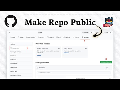 How to change private repository to public in GitHub