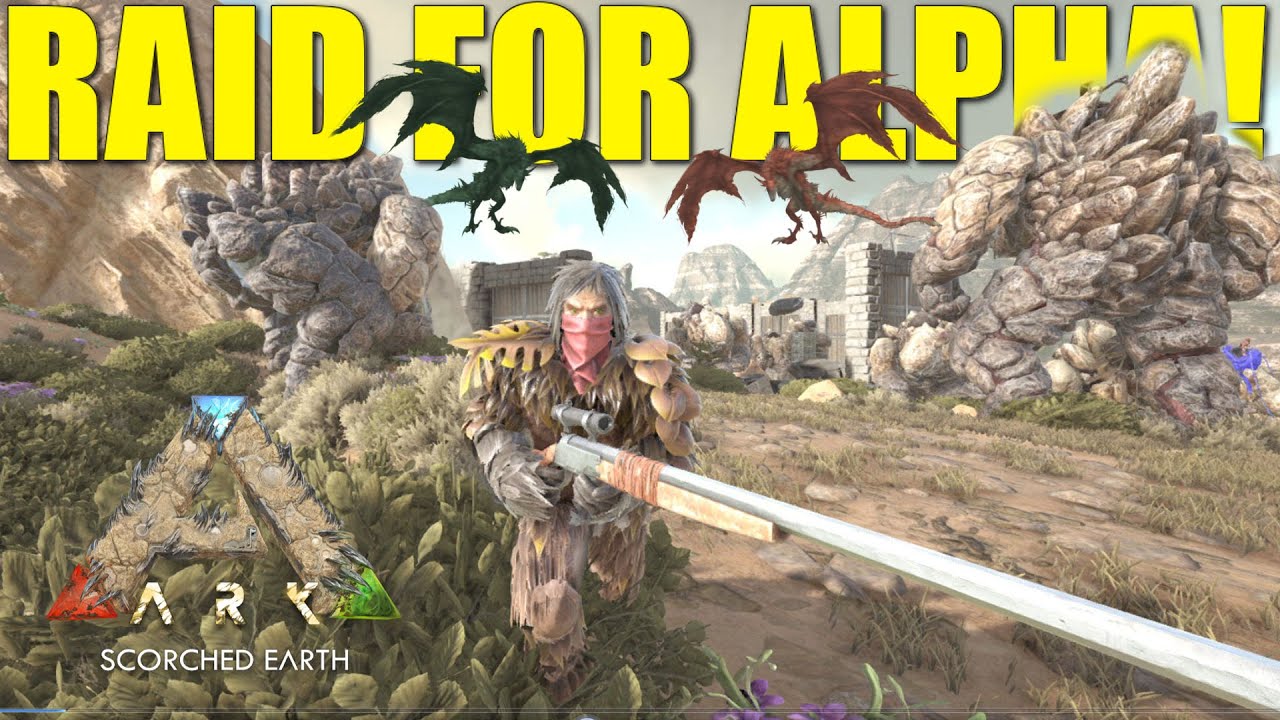 ARK SCORCHED EARTH RAID FOR ALPHA! (PVP TRIBE LIFE/RAIDERS) EP.14