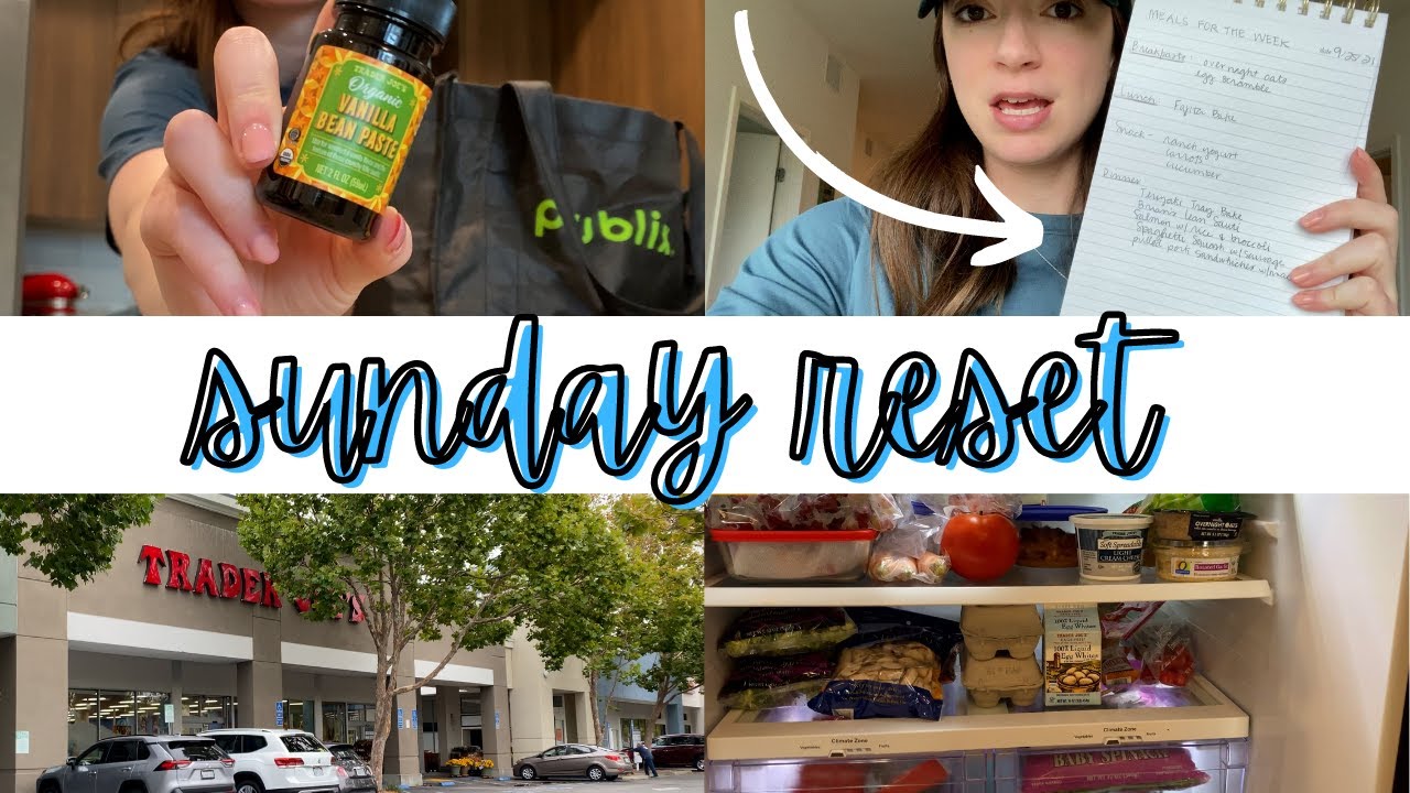 SUNDAY RESET ROUTINE | Gluten Free Trader Joe's Haul Fall 2021 || Meal Prep and Plan Gluten Free