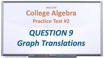 MAC1105 Practice Test #2: Q9, Horizontal and Vertical Translations
