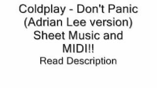 Coldplay - Dont Panic Sheet Music & MIDI (Adrian Lee version)