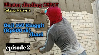 Plaster dinding cepat // plaster tembok cepat // noor hd tukang malaysia
