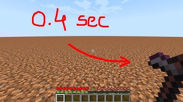 how to break a netherite hoe in 0.4 sec only