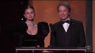 Selena Gomez and Martin Short at SAG Award 2022, presenting award for the 'Best supporting Actress'