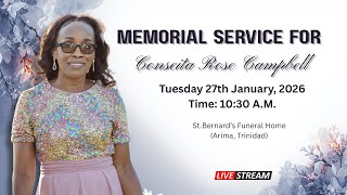 Memorial Service For Conseita Rose Campbell