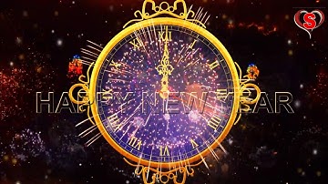 Happy New Year CLOCK 2019! Countdown Timer with Sound Effects + Voice 4K