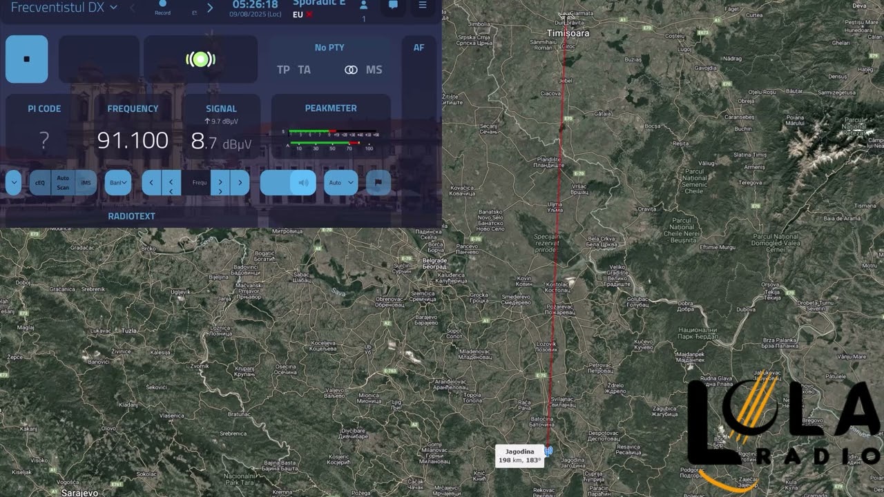 L O L A - Jagodina 🇷🇸 - 91,1 MHz received in Timișoara 🇷🇴