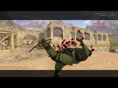 Counter Strike 1.6 bot Deathmatch gameplay