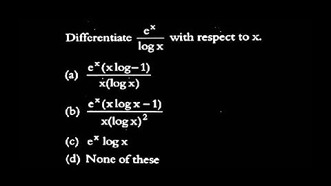 Differentiate eˣ/logx with respect to x