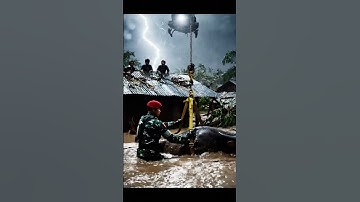 A Helicopter Rescue in the Storm – No One Left Behind! #FloodRescue #HelicopterRescue