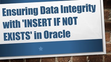Ensuring Data Integrity with 