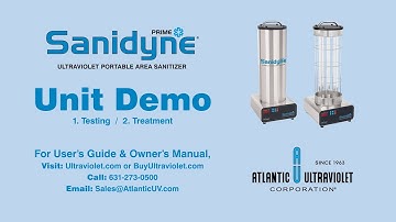 Unit Demo for Sanidyne Prime UV Portable Area Sanitizer