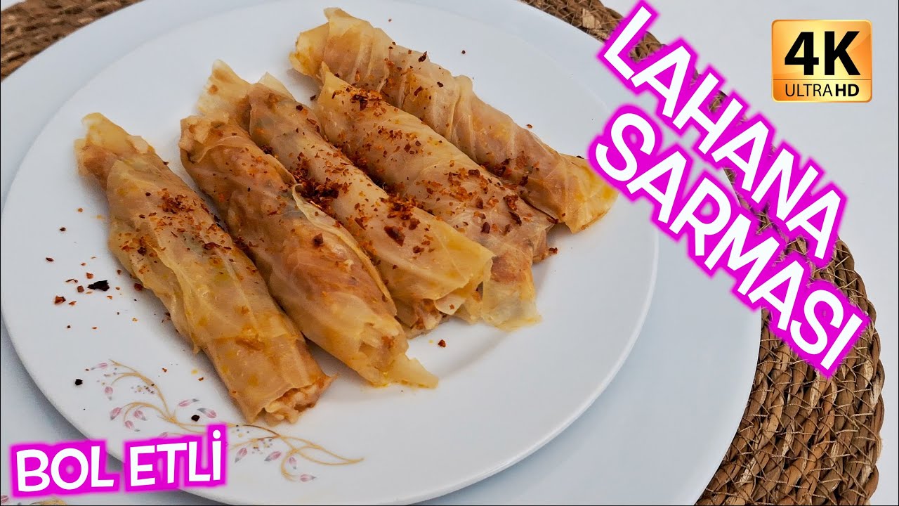 Bol Etli Lezzetli Mi Lezzetli Lahana Sarması – Yemek Tarifi – 4K