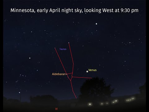 미네소타에서 Aldebaran 찾기 2020년 4월 Kaitlin과 함께 밤하늘