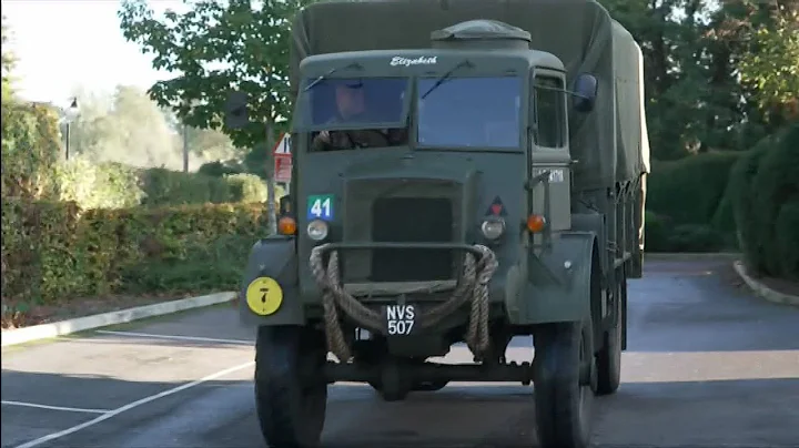 Joan Johnson (97) and the truck she drove in World...