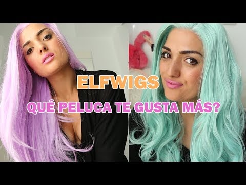 Cómo son las PELUCAS COLOR FANTASÍA DE ELFWIGS | Cómo preparo las pelucas y las coloco - YouTube