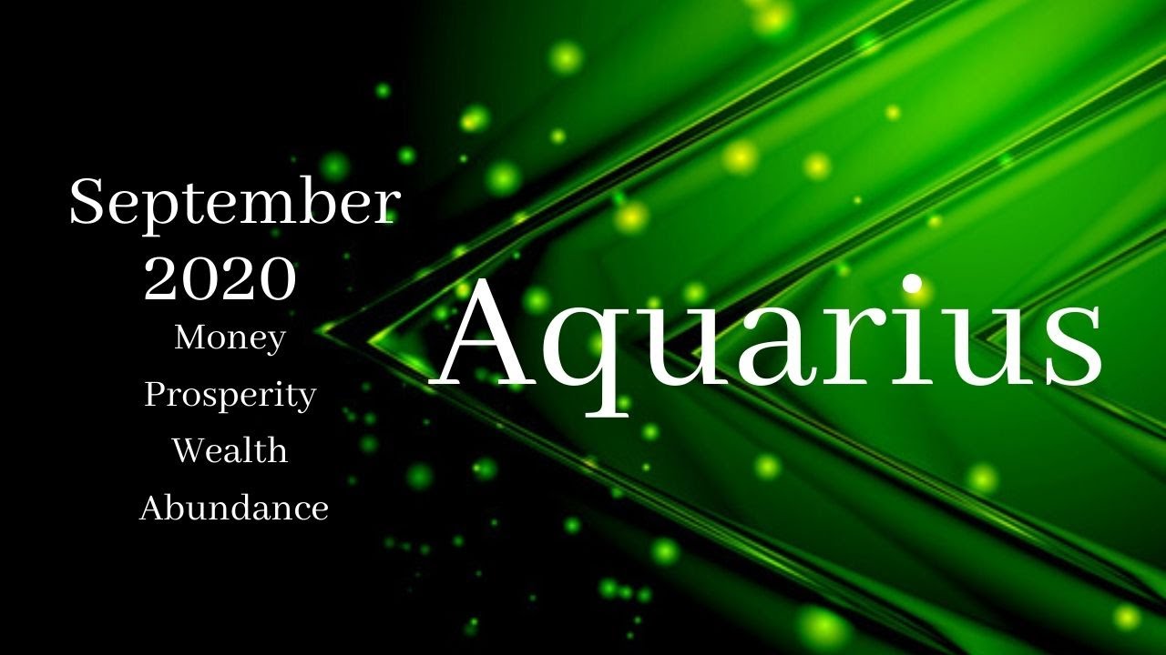 Aquarius MONEY September 2020 YouTube