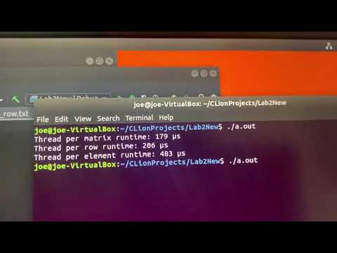 Lab2: Matrix Multiplication by Multithreading