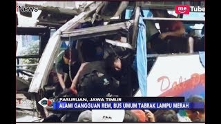 Bus Dali Prima Tabrak Tiang, Kenek Terjepit Badan Kendaraan - iNews Pagi 15/12