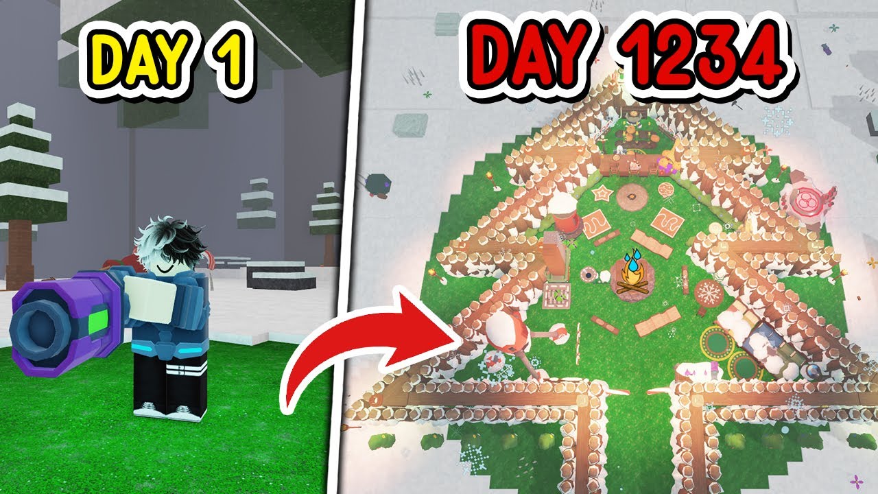 1234วัน กับฐานต้นคริสต์มาส | Roblox 99คืนในป่า EP.22