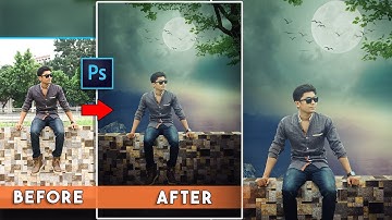 Moonlight Night Photo Manipulation Tutorial in Photoshop With all Stock Files