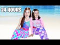 Living as MERMAIDS for 24 HOURS CHALLENGE! | Fizz Sisters