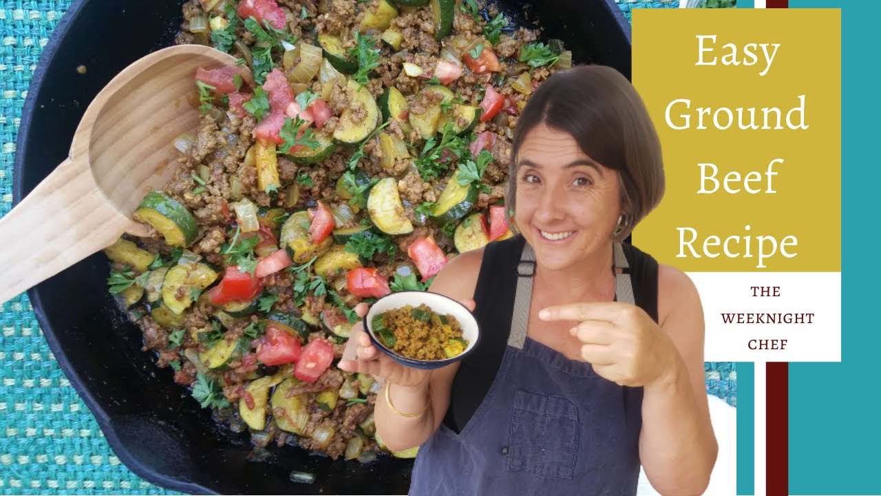 Easy Ground Beef Recipe (Ground Beef Skillet with Zucchini & Spices)