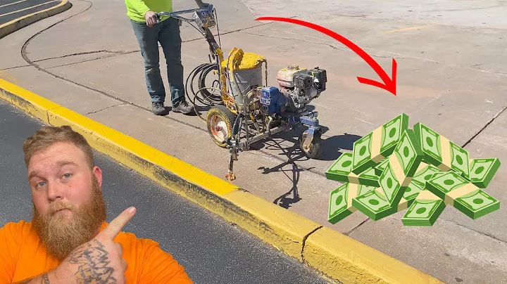 How to get the First Customer in you're striping business! Hand Painting Parking lots!