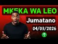 Mkeka Wa Leo Jumatano Tarehe 03 03 3026 