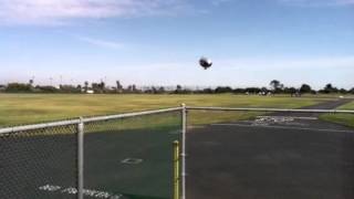 Goodyear blimp landing