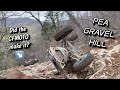 Attempting pea gravel hill in a cfmoto zforce with 6 polaris rzrs  stuff broke