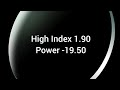 High Index Glasses 1.9 # Power -19.50 # Non Fibre # Ultra Thin High Index Lenses
