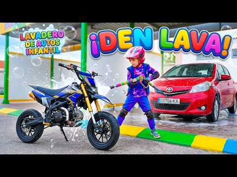 Green Quad and Mini Bike Get a Super Foamy Car Wash Adventure!