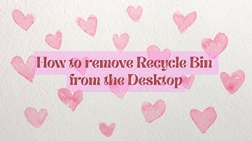 Remove Recycle Bin Icon from Windows Desktop 💻 (No Software 🚫)
