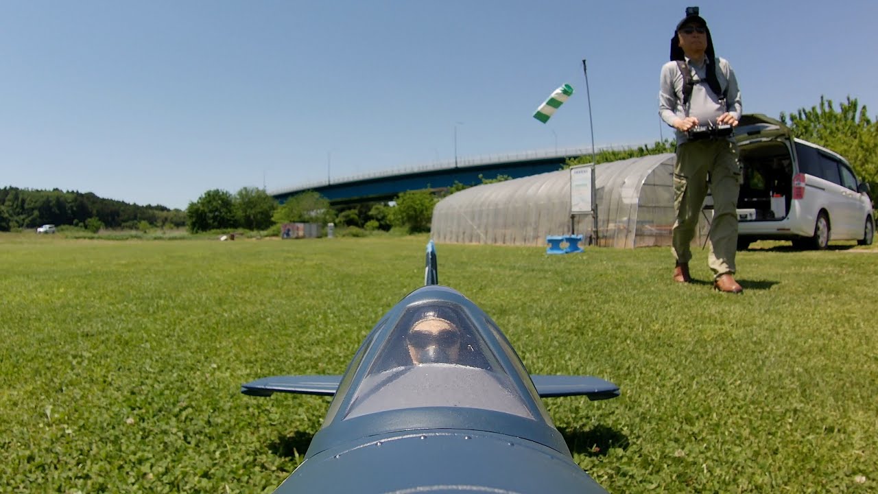 FMS 1400MM コルセアの低空飛行 20240518＠勝田ラジコンクラブ
