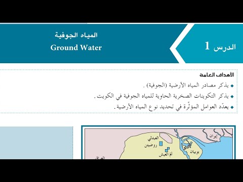 شرح وحل اسئلة درس المياه الجوفية جيولوجيا الصف 11 علمي الفترة الثانية المنهاج الكويتي الجديد