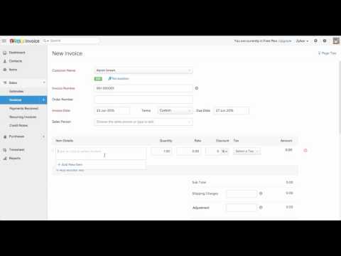 Zoho Invoice: Creating Your First Invoice